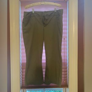 Greenish gray capris